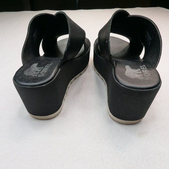 Sorel Cameron Flatform Mule in Black/White Size 7 - Picture 6 of 10